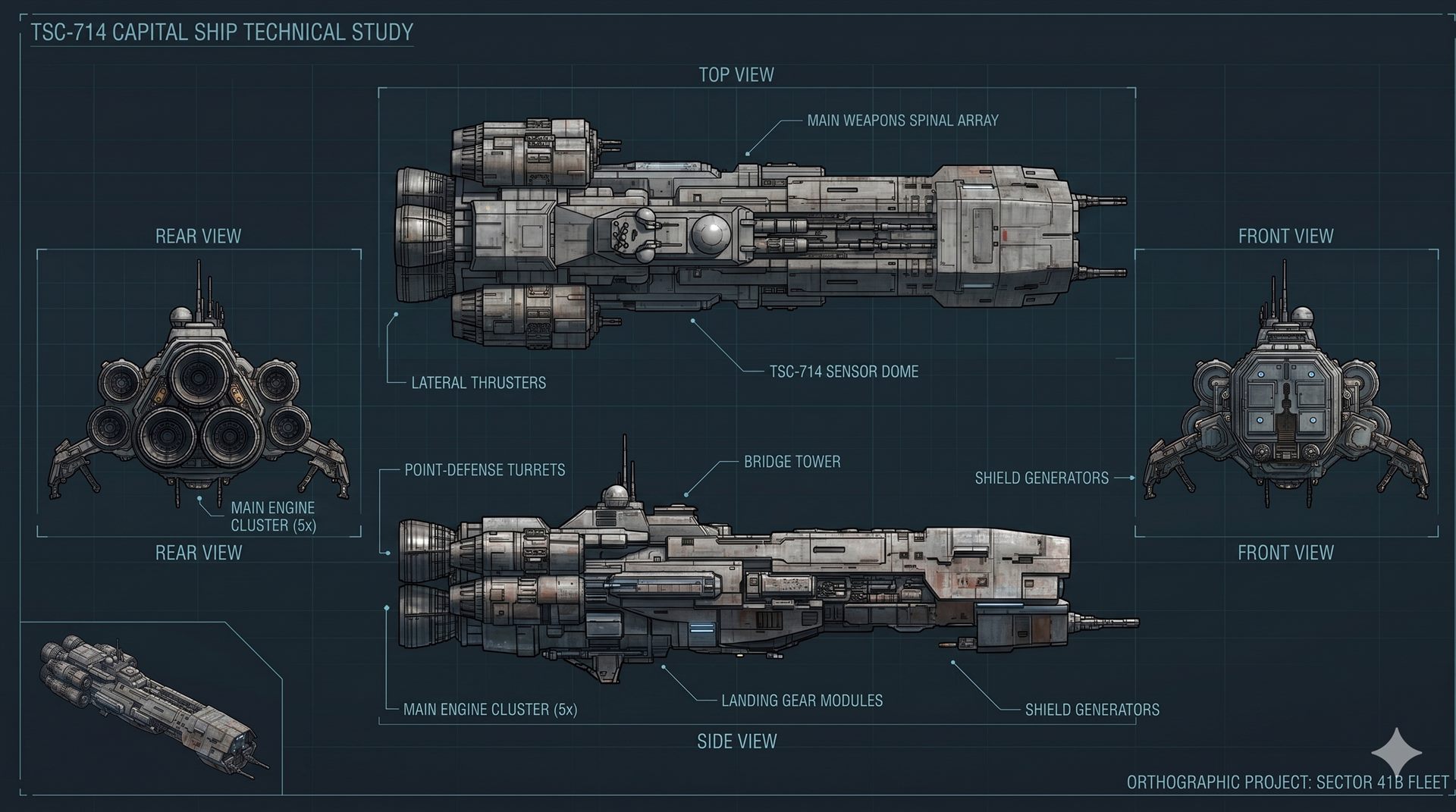 Capital ship technical blueprint