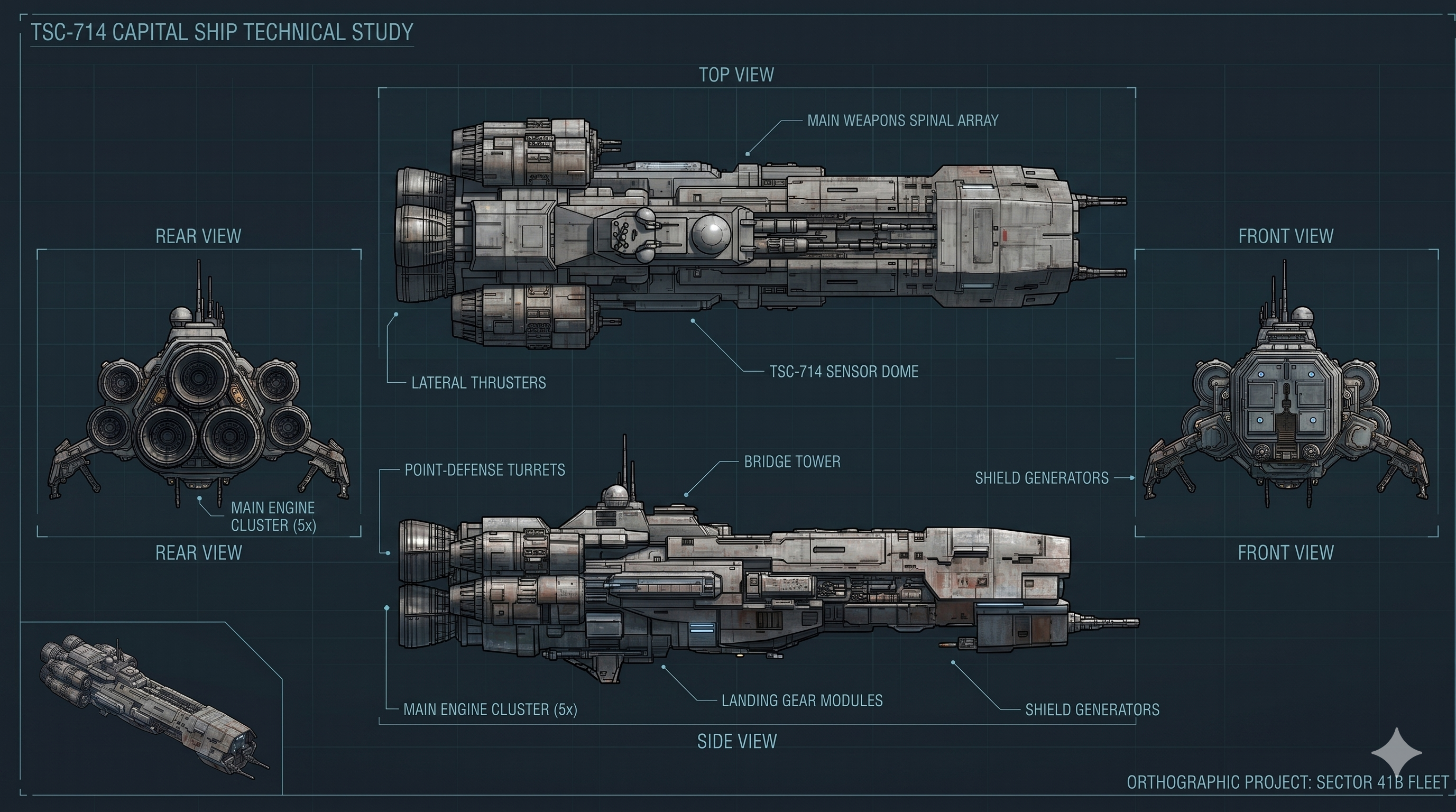 Capital ship technical blueprint