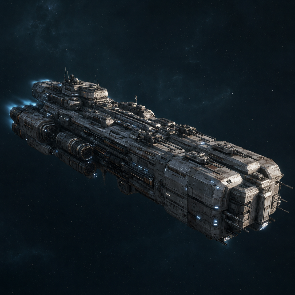 Terran dreadnought ship render