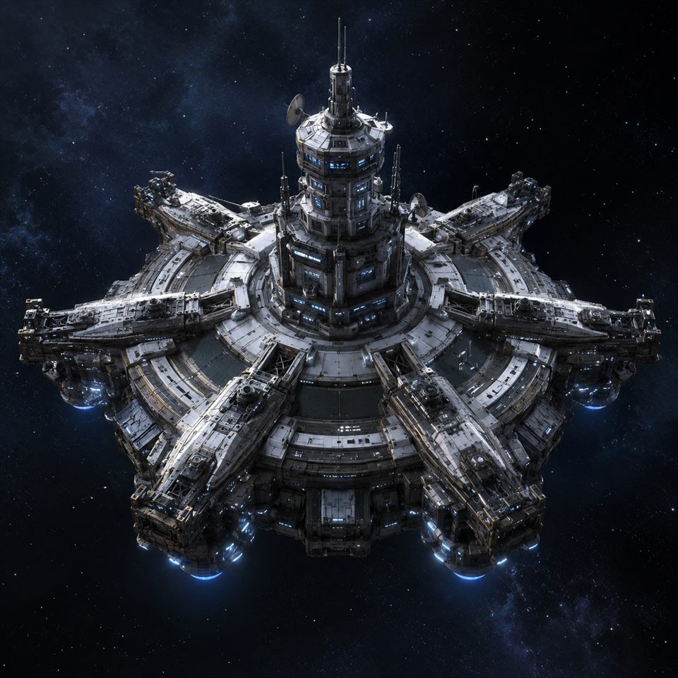 Terran headquarters platform in space