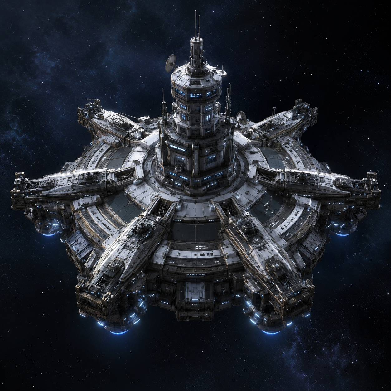 Terran headquarters platform in space